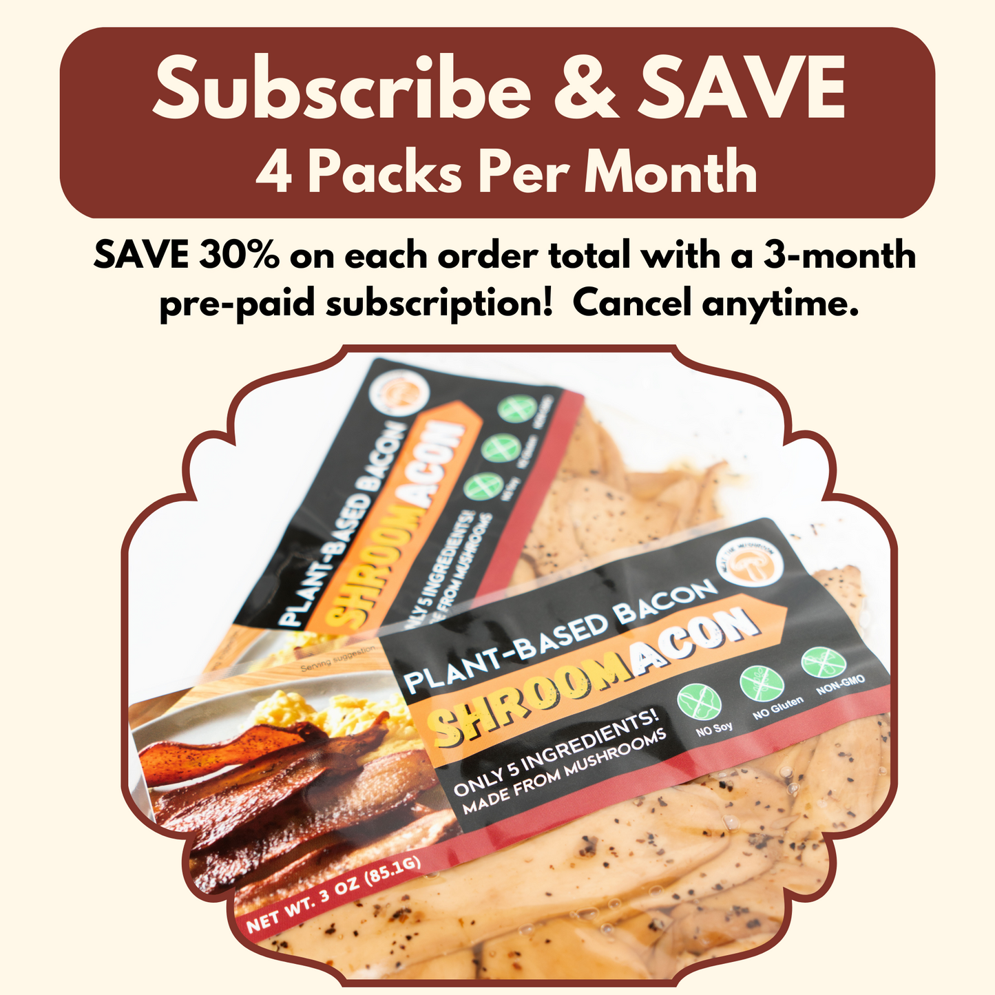 SHROOMACON - Subscribe & SAVE: 4 Packs Per Month